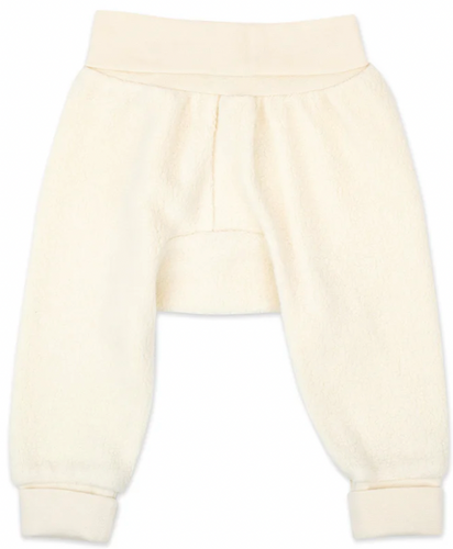 Cream Cotton Fleece Pants