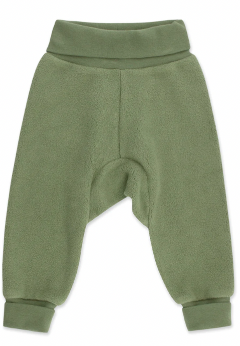 Olive Cotton Fleece Pants