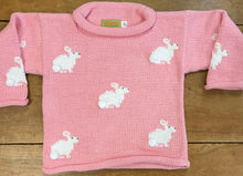 Load image into Gallery viewer, Pink Bunny Rollneck Sweater
