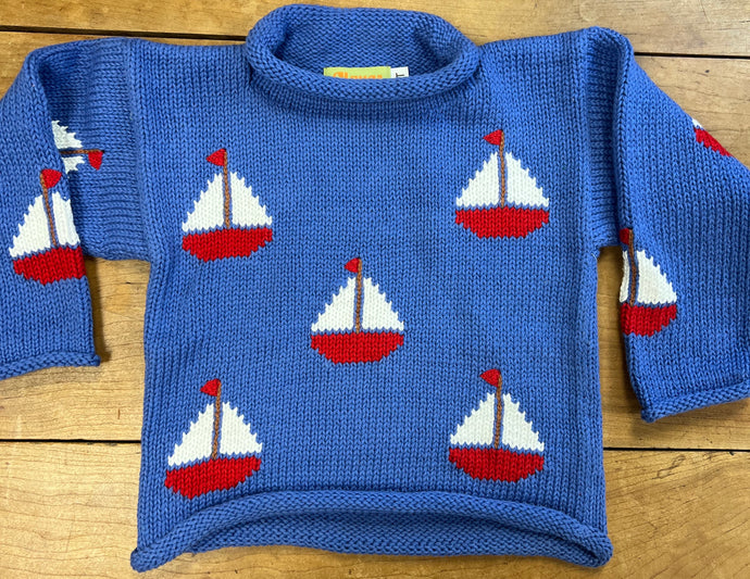 Sailboats Rollneck Sweater