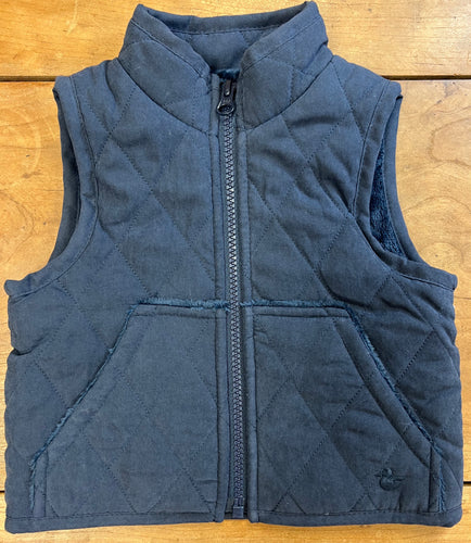 Quilted Navy Barn Vest