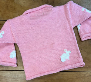 Pink Bunny Rollneck Sweater
