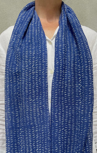 Indigo Wool Scarf