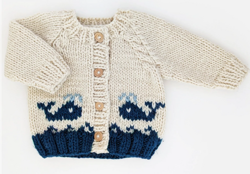 Whale Cardigan Sweater for Baby & Toddler