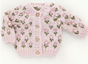 Bitty Blooms Blush Cardigan Sweater for Baby & Toddler
