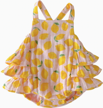 Load image into Gallery viewer, Lemon Sorbet / Muslin Ruffle Sunsuit