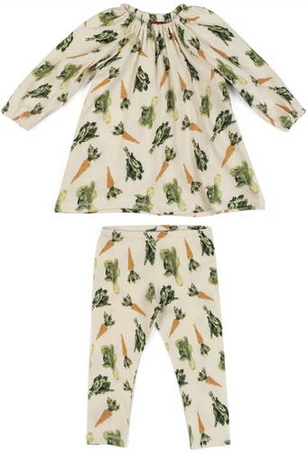 Fresh Veggies Dress and Legging Set