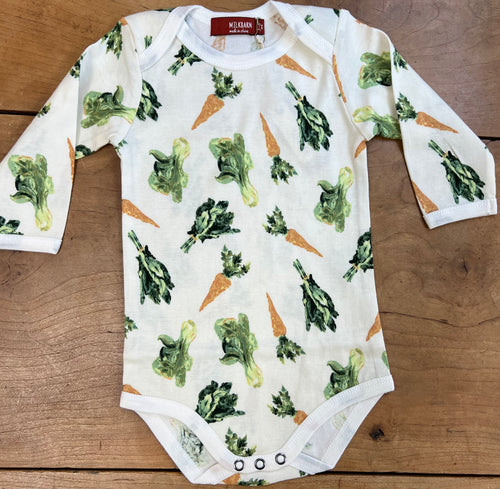 Fresh Veggies Long Sleeve Onesie
