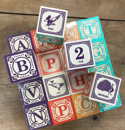 Swedish, Norwegian or Danish Alphabet Blocks