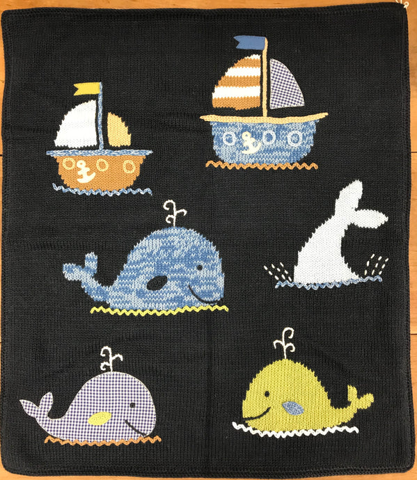 Blue Whale Carriage Blanket