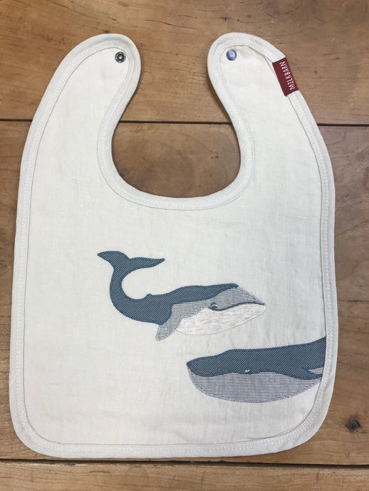 Whale Appliqué Bib