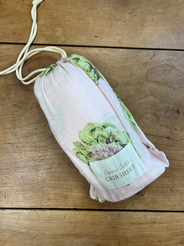 Organic Cotton Artichoke Crib Sheet
