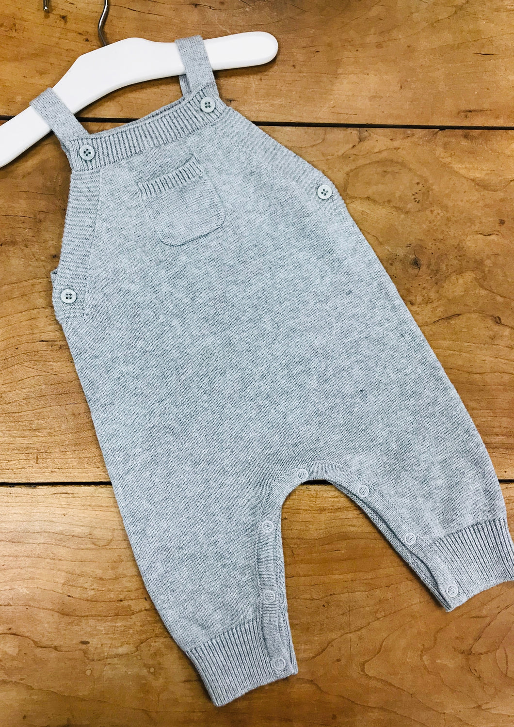 Grey Knit Overall