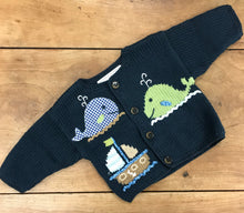 Load image into Gallery viewer, Blue Whale Cardigan Sweater