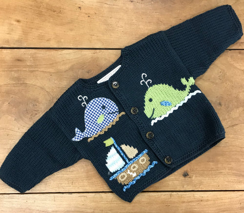 Blue Whale Cardigan Sweater
